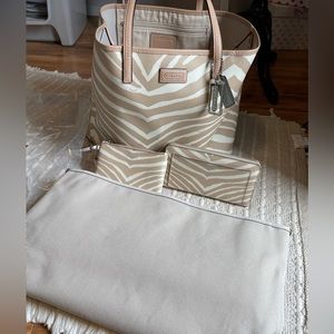 Coach tote wallet wristlet and organizer set